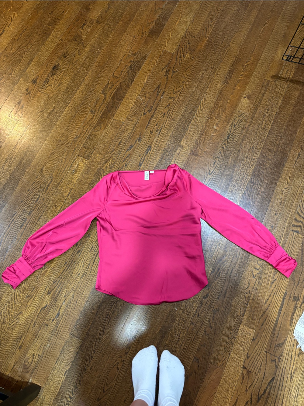 Joie Hot Pink Long Sleeve Bodysuit